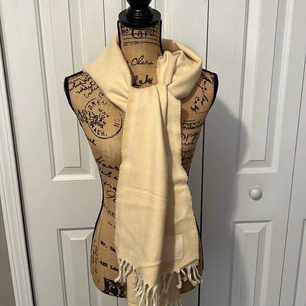 Faribault Mill Cream Scarf/Wrap